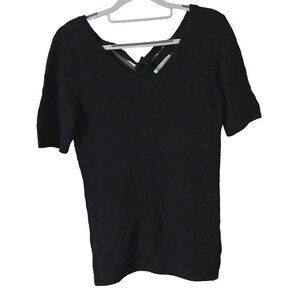 DE Collection Knit top Size Small open back tie knit open knit side detail black